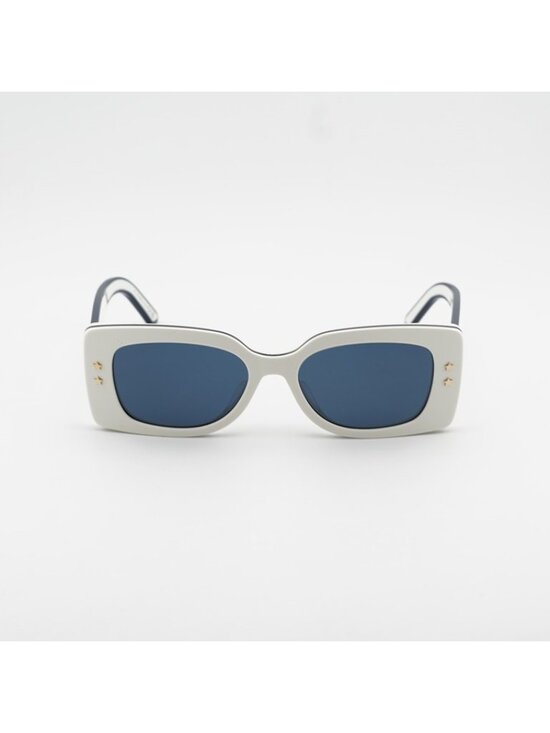 Dior DIORPACIFIC S1U 95B0 Sunglasses Ivory Rectangle Frame, Blue Lenses main image 7